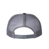 Richardson Foamie Trucker Cap, White / Charcoal / Charcoal, Back view