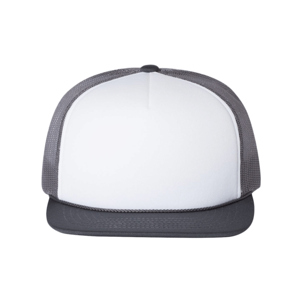 Richardson Foamie Trucker Cap, White / Charcoal / Charcoal, Front view
