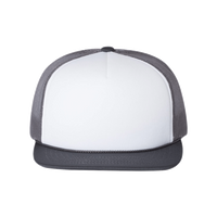 Richardson Foamie Trucker Cap, White / Charcoal / Charcoal, Front view