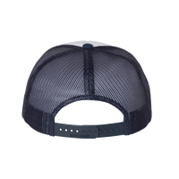 Richardson Foamie Trucker Cap, White / Navy / Navy, Back view