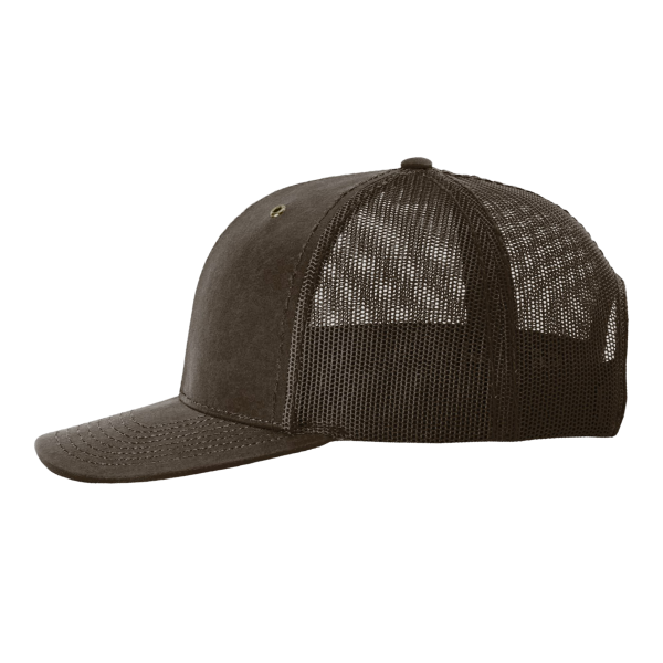 Richardson Fremont Trucker Cap, Brown / Brown, Left Side view