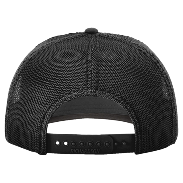 Richardson Fremont Trucker Cap, Charcoal / Black, Back view