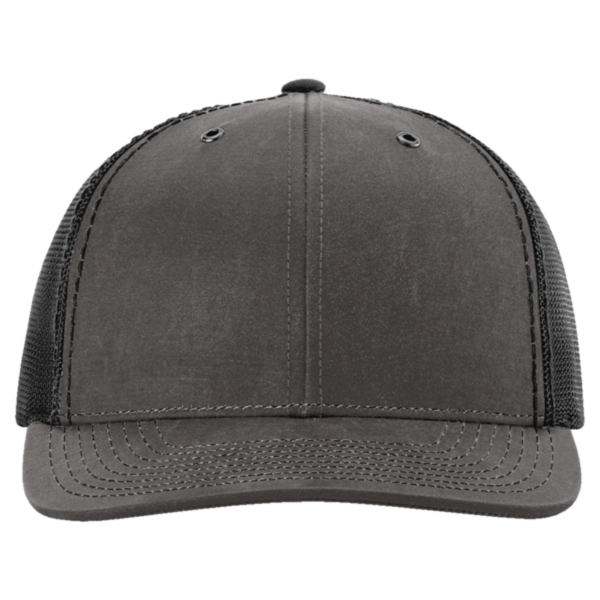 Richardson Fremont Trucker Cap, Charcoal / Black, Front view