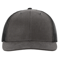 Richardson Fremont Trucker Cap, Charcoal / Black, Front view