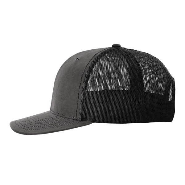 Richardson Fremont Trucker Cap, Charcoal / Black, Left Side view