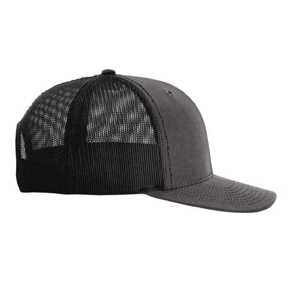 Richardson Fremont Trucker Cap, Charcoal / Black, Right Side view