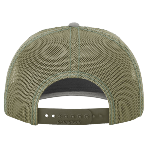 Richardson Fremont Trucker Cap, Khaki / Loden, Back view