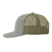 Richardson Fremont Trucker Cap, Khaki / Loden, Left Side view