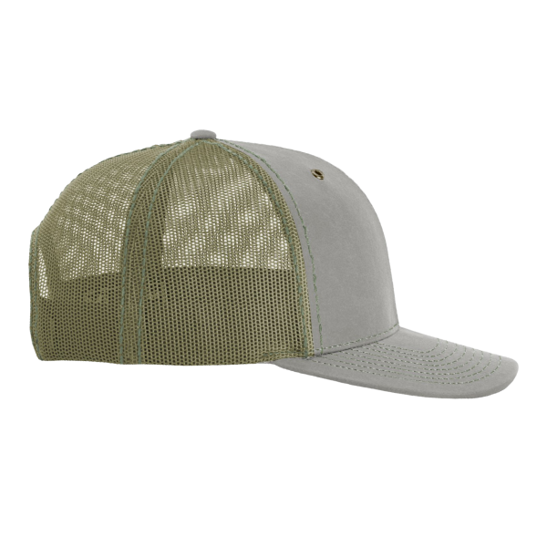 Richardson Fremont Trucker Cap, Khaki / Loden, Right Side view