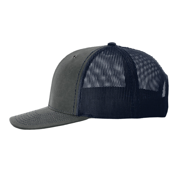 Richardson Fremont Trucker Cap, Navy / Navy, Left Side view