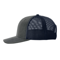 Richardson Fremont Trucker Cap, Navy / Navy, Left Side view