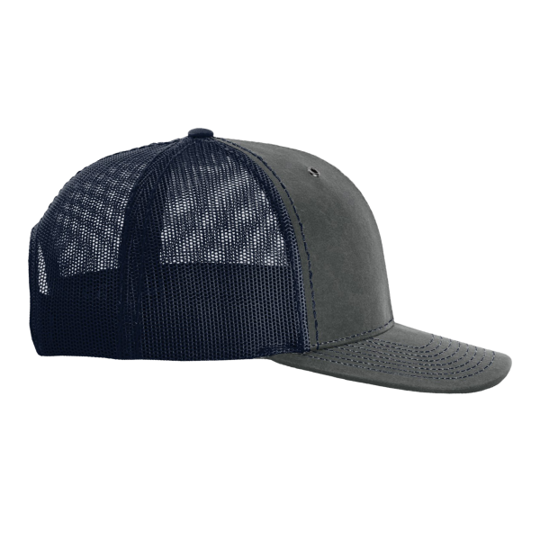 Richardson Fremont Trucker Cap, Navy / Navy, Right Side view