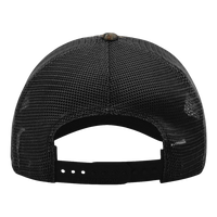 Richardson Garment Washed Printed Trucker Cap, Mossy Oak Country Dna / Black, Back view