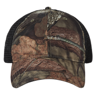 Richardson Garment Washed Printed Trucker Cap, Mossy Oak Country Dna / Black, Front view