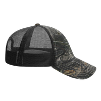 Richardson Garment Washed Printed Trucker Cap, Mossy Oak Country Dna / Black, Right Side view