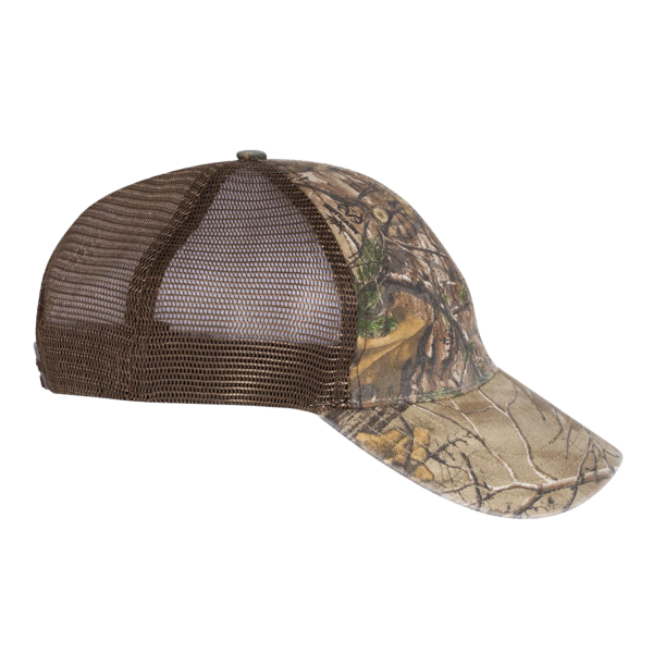 Richardson Garment Washed Printed Trucker Cap, Realtree Edge / Brown, Right Side view