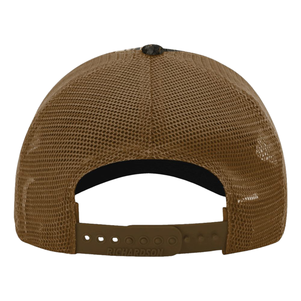 Richardson Garment Washed Printed Trucker Cap, Realtree Max 7 / Buck, Back view