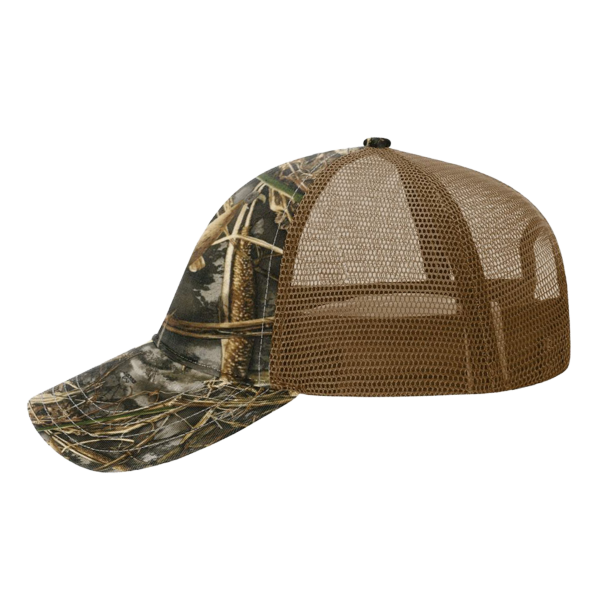 Richardson Garment Washed Printed Trucker Cap, Realtree Max 7 / Buck, Left Side view