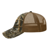 Richardson Garment Washed Printed Trucker Cap, Realtree Max 7 / Buck, Left Side view