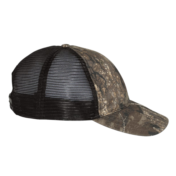 Richardson Garment Washed Printed Trucker Cap, Realtree Timber / Black, Right Side view