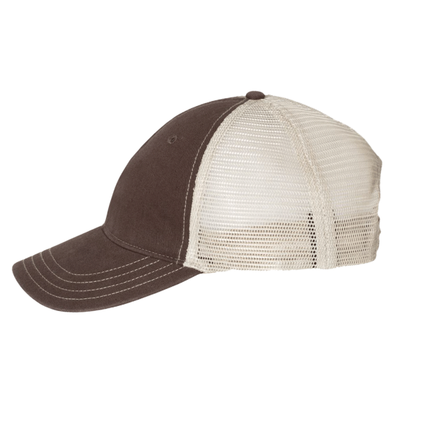 Richardson Garment-Washed Trucker Cap, Brown / Khaki / Khaki, Left Side view