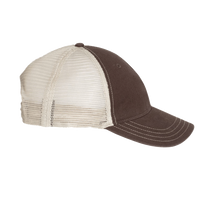 Richardson Garment-Washed Trucker Cap, Brown / Khaki / Khaki, Right Side view
