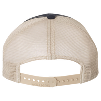 Richardson Garment-Washed Trucker Cap, Navy / Khaki / Khaki, Back view