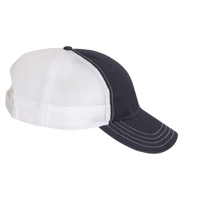 Richardson Garment-Washed Trucker Cap, Navy / White / White, Right Side view