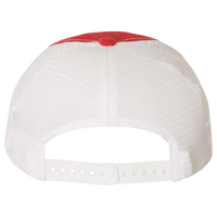 Richardson Garment-Washed Trucker Cap, Red / White / White, Back view