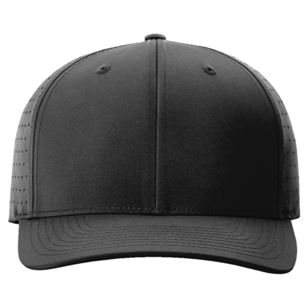Richardson Laser Perf R-Flex Cap, Black, Front view