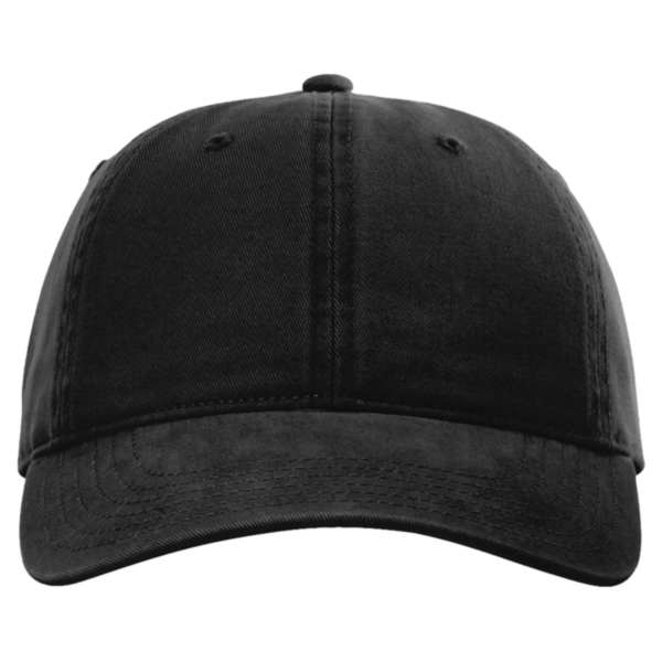 Richardson Peach Twill Dad Hat, Black, Front view