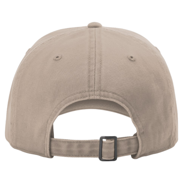 Richardson Peach Twill Dad Hat, Dark Khaki, Back view