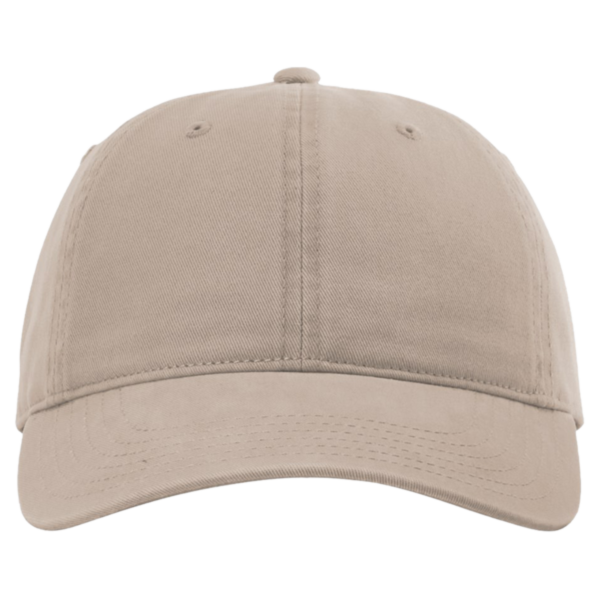 Richardson Peach Twill Dad Hat, Dark Khaki, Front view