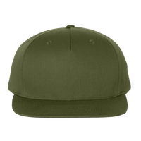 Richardson Pinch Front Structured Snapback Trucker Cap, Army Olive, Front view