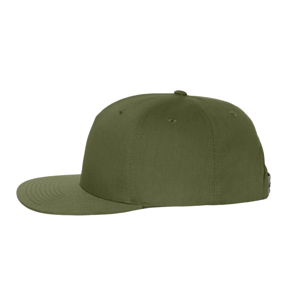 Richardson Pinch Front Structured Snapback Trucker Cap, Army Olive, Left Side view
