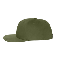 Richardson Pinch Front Structured Snapback Trucker Cap, Army Olive, Left Side view