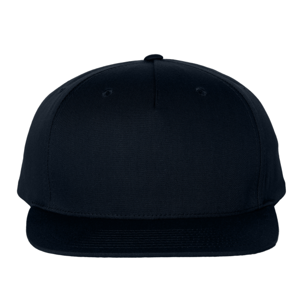 Richardson Pinch Front Structured Snapback Trucker Cap, Black, Front view