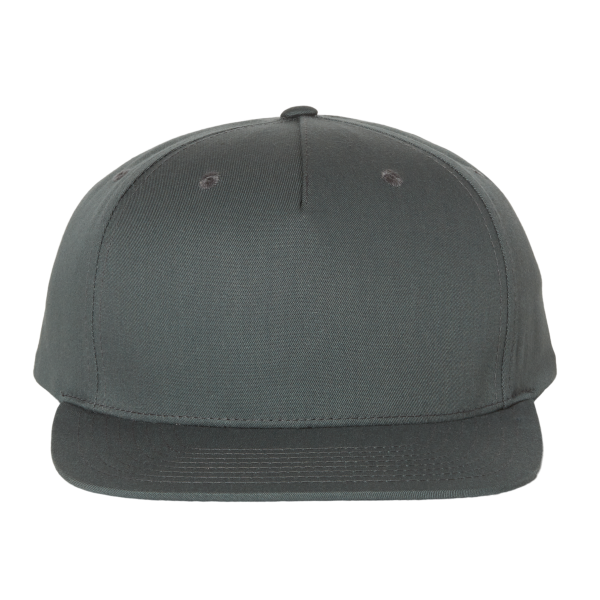 Richardson Pinch Front Structured Snapback Trucker Cap, Flint Grey, Front view