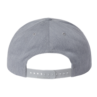 Richardson Pinch Front Structured Snapback Trucker Cap, Heather Grey, Back view