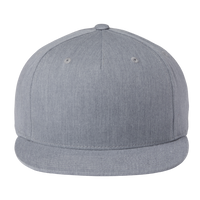 Richardson Pinch Front Structured Snapback Trucker Cap, Heather Grey, Front view
