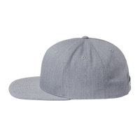 Richardson Pinch Front Structured Snapback Trucker Cap, Heather Grey, Left Side view