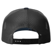 Richardson Printed Five-Panel Trucker Cap, Admiral Duck Camo / Black, Back view