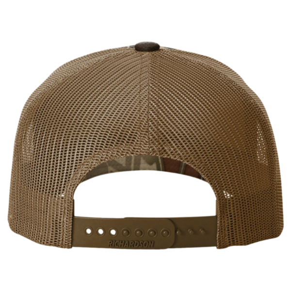 Richardson Printed Five-Panel Trucker Cap, Kryptek Highlander / Buck, Back view