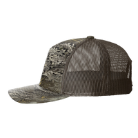 Richardson Printed Five-Panel Trucker Cap, Realtree Max-1 / Brown, Left Side view
