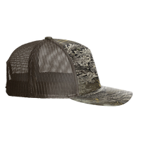 Richardson Printed Five-Panel Trucker Cap, Realtree Max-1 / Brown, Right Side view