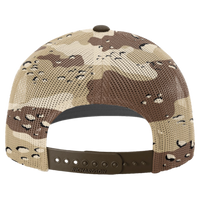 Richardson Printed Mesh Trucker Cap, Brown / Desert Camo, Back view