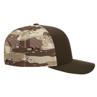 Richardson Printed Mesh Trucker Cap, Brown / Desert Camo, Right Side view