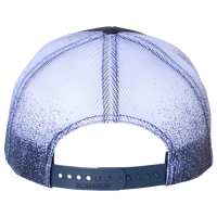 Richardson Printed Mesh Trucker Cap, Navy / Navy To White Fade, Back view