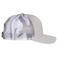 Richardson Printed Mesh Trucker Cap, Silver / Grey Camo, Right Side view