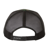 Richardson Printed Trucker Cap, Army Camo / Black / Black, Back view